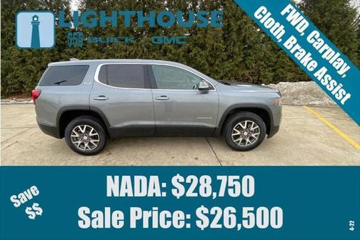 Satin Steel Metallic 2022 GMC Acadia FWD SLE