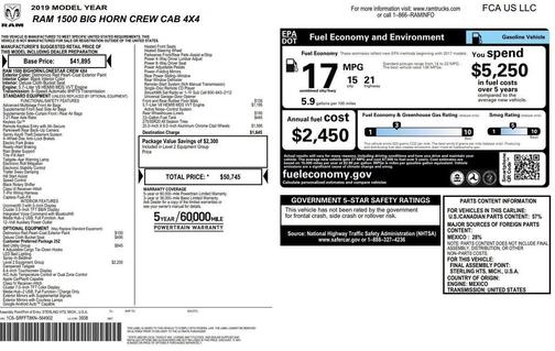 2019 RAM 1500 Big Horn