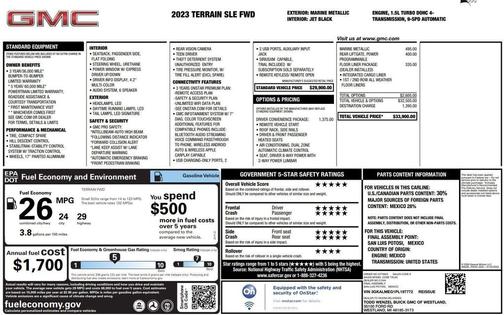 Marine Metallic 2023 GMC Terrain SLE