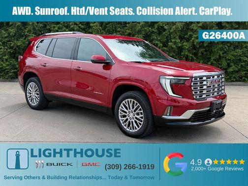 Volcanic Red Tintcoat 2025 GMC Acadia Denali
