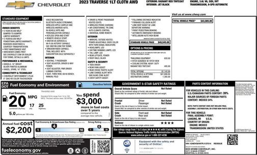 2023 Chevrolet Traverse LT Cloth