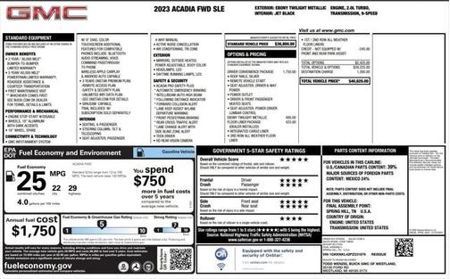 2023 GMC Acadia FWD SLE