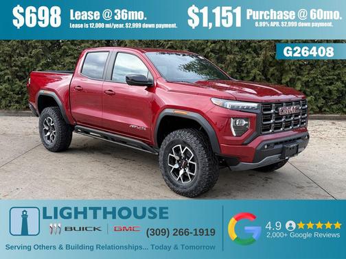 Volcanic Red Tintcoat 2026 GMC Canyon AT4X