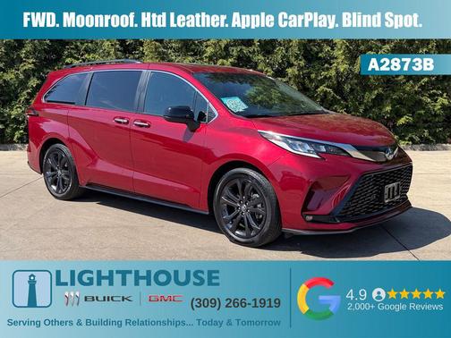 Ruby Flare Pearl 2024 Toyota Sienna XSE 7 Passenger