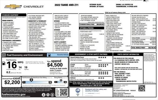 2022 Chevrolet Tahoe 4WD Z71