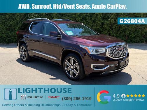 Black Cherry Metallic 2018 GMC Acadia Denali