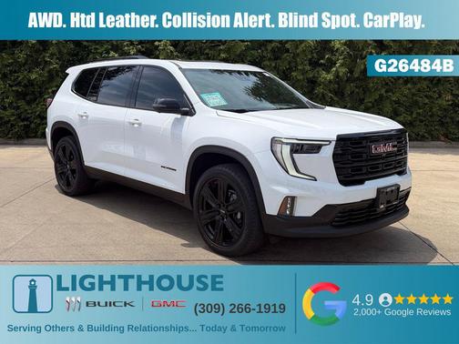 Summit White 2025 GMC Acadia AWD Elevation