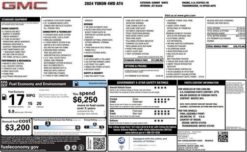 2024 GMC Yukon 4WD AT4