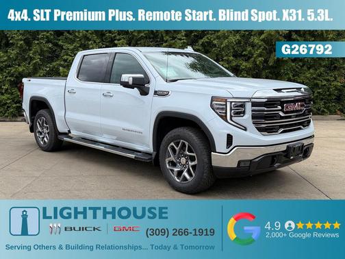 Glacier White Tricoat 2026 GMC Sierra 1500 SLT