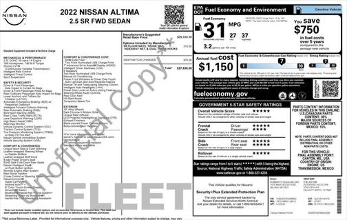 2022 Nissan Altima SR FWD