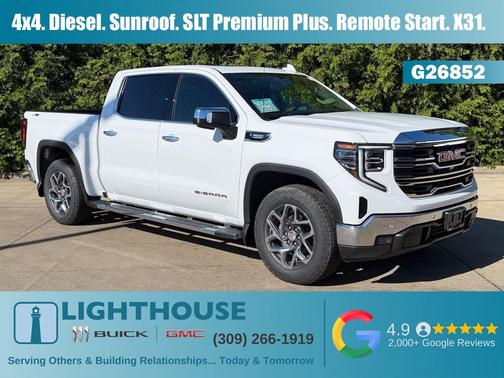 Summit White 2026 GMC Sierra 1500 SLT