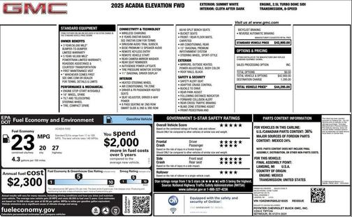 2025 GMC Acadia FWD Elevation