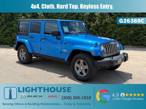 Hydro Blue Pearl Coat 2015 Jeep Wrangler Unlimited Freedom Edition