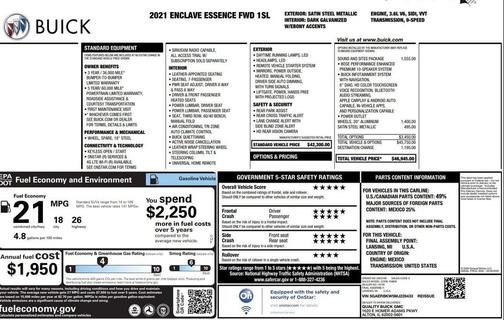 Satin Steel Metallic 2021 Buick Enclave FWD Essence