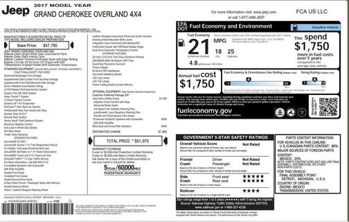 2017 Jeep Grand Cherokee Overland