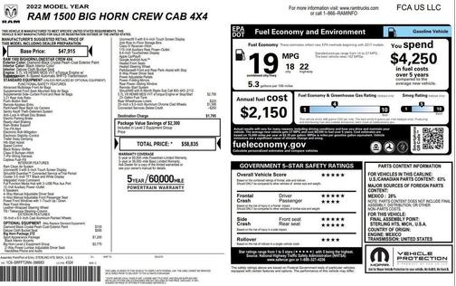 2022 RAM 1500 Big Horn/Lone Star