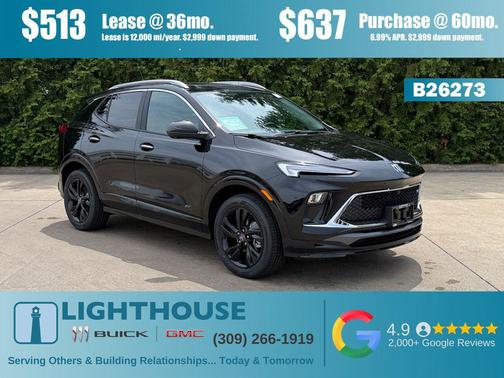 Ebony Twilight Metallic 2026 Buick Encore GX Sport Touring