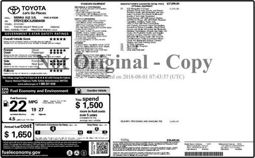 2018 Toyota Sienna XLE