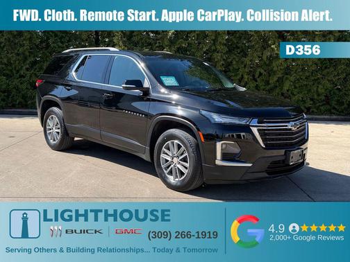 Mosaic Black Metallic 2023 Chevrolet Traverse LT Cloth