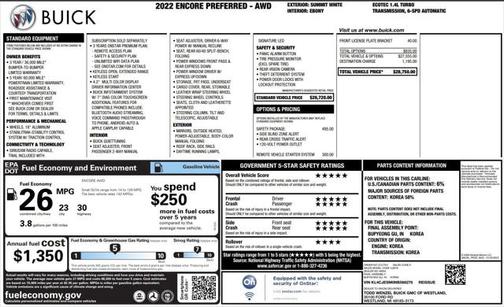 2022 Buick Encore Preferred