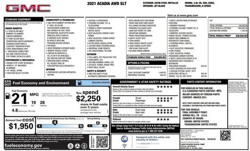 2021 GMC Acadia AWD SLT