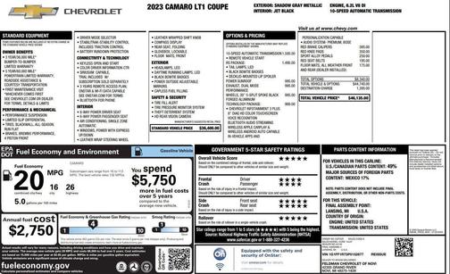 2023 Chevrolet Camaro RWD Coupe LT1