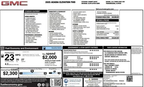 2025 GMC Acadia FWD Elevation