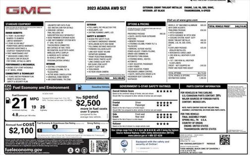 2023 GMC Acadia AWD SLT