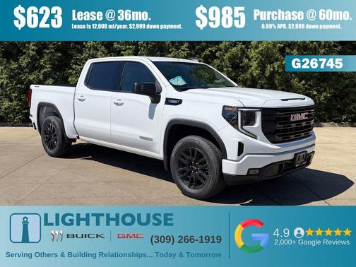 Summit White 2026 GMC Sierra 1500 Elevation
