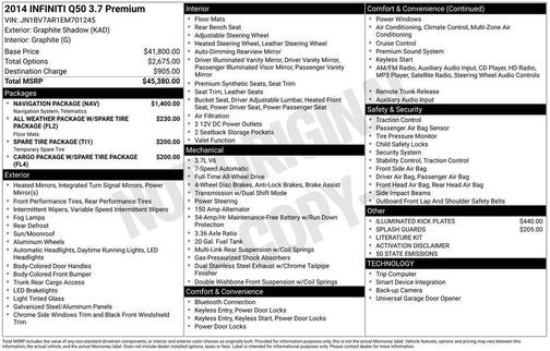 2014 INFINITI Q50 Premium