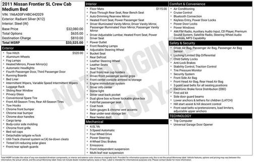 2011 Nissan Frontier SL