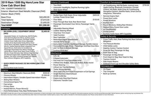 2019 RAM 1500 Big Horn