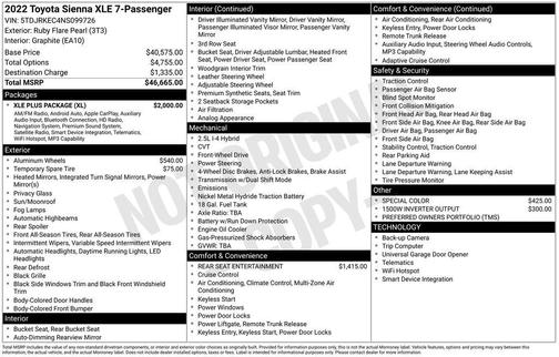 2022 Toyota Sienna XLE