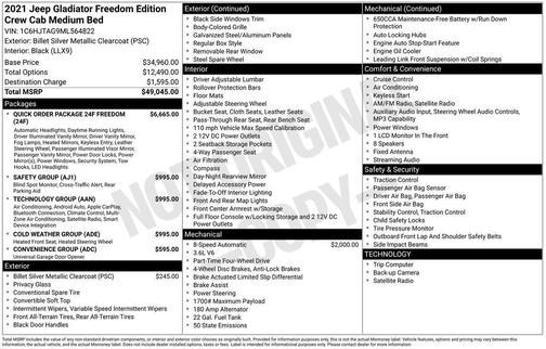 2021 Jeep Gladiator Sport