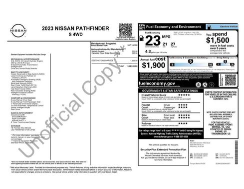 2023 Nissan Pathfinder S 4WD