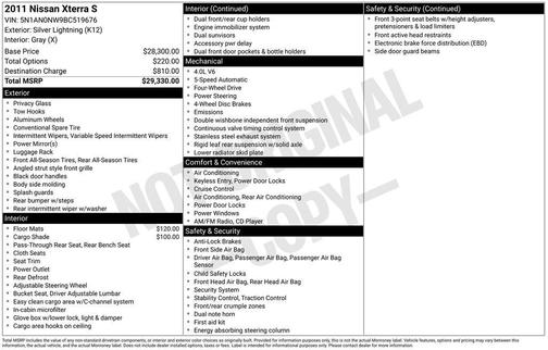 2011 Nissan Xterra S