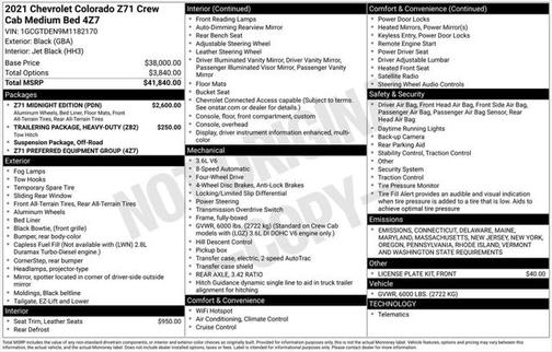 2021 Chevrolet Colorado Z71