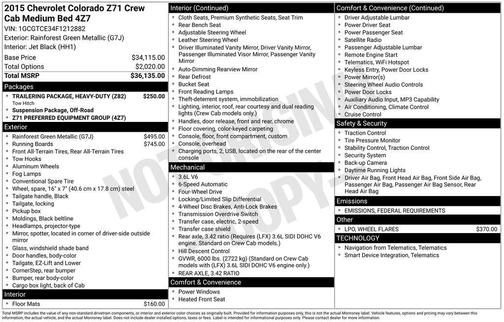 2015 Chevrolet Colorado Z71