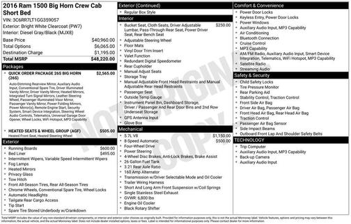 2016 RAM 1500 Big Horn