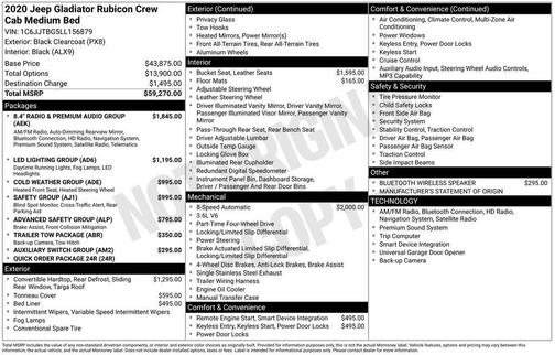 2020 Jeep Gladiator Rubicon