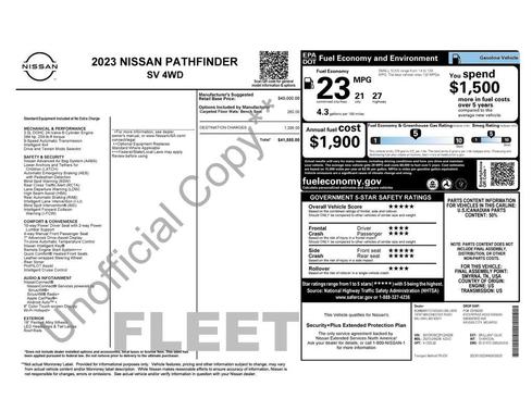 Brilliant Silver Metallic 2023 Nissan Pathfinder SV 4WD