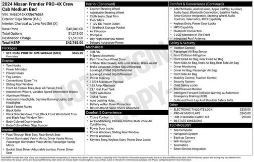 2024 Nissan Frontier PRO-4X