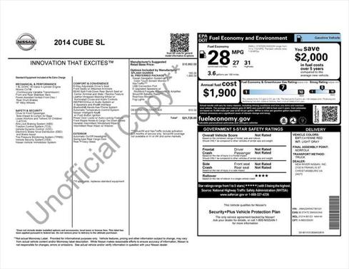 2014 Nissan Cube 1.8 SL