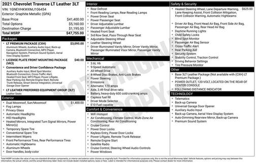 2021 Chevrolet Traverse LT Leather