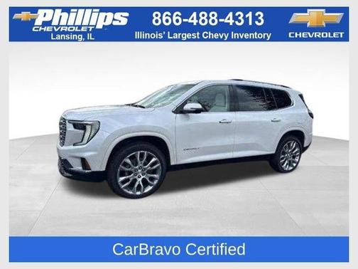 White Frost Tri-Coat 2024 GMC Acadia Denali