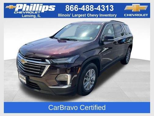 Black Cherry Metallic 2023 Chevrolet Traverse LT Leather