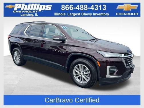 Black Cherry Metallic 2023 Chevrolet Traverse LT Leather