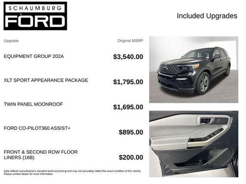 Black Metallic 2021 Ford Explorer XLT