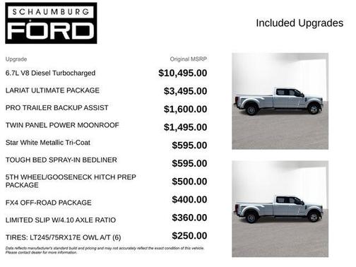 White Metallic 2020 Ford F-350 Lariat Super Duty
