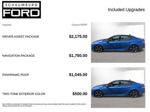 Blue Streak / Midnight Black Metallic 2019 Toyota Camry XSE